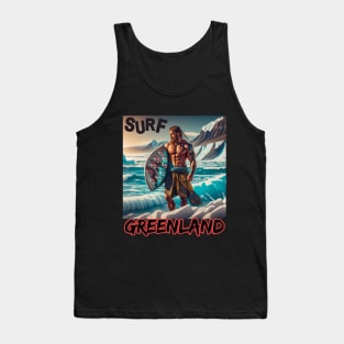 SURFING SAFARI GREENLAND Funny VIKING Curl Shooters Tank Top